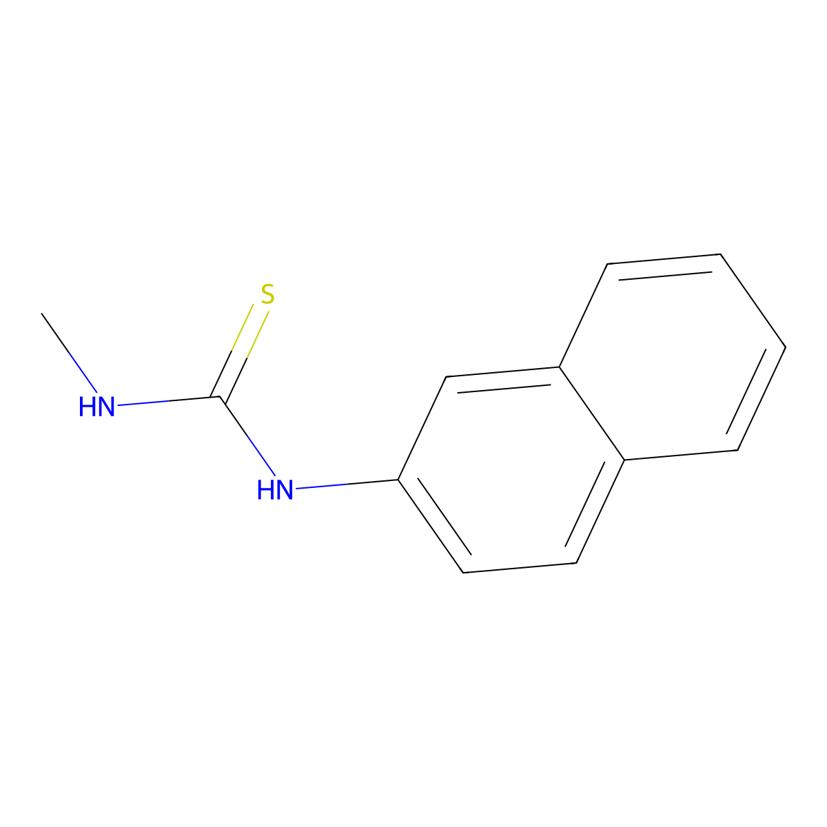 N-methyl-N'-(2-naphthyl)thiourea molecular structure, CAS 2740-99-0