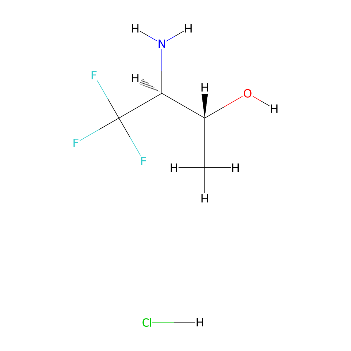 rac-(2R,3S)-3-amino-4,4,4-trifluorobutan-2-ol hydrochloride molecular structure, CAS 2740236-73-9