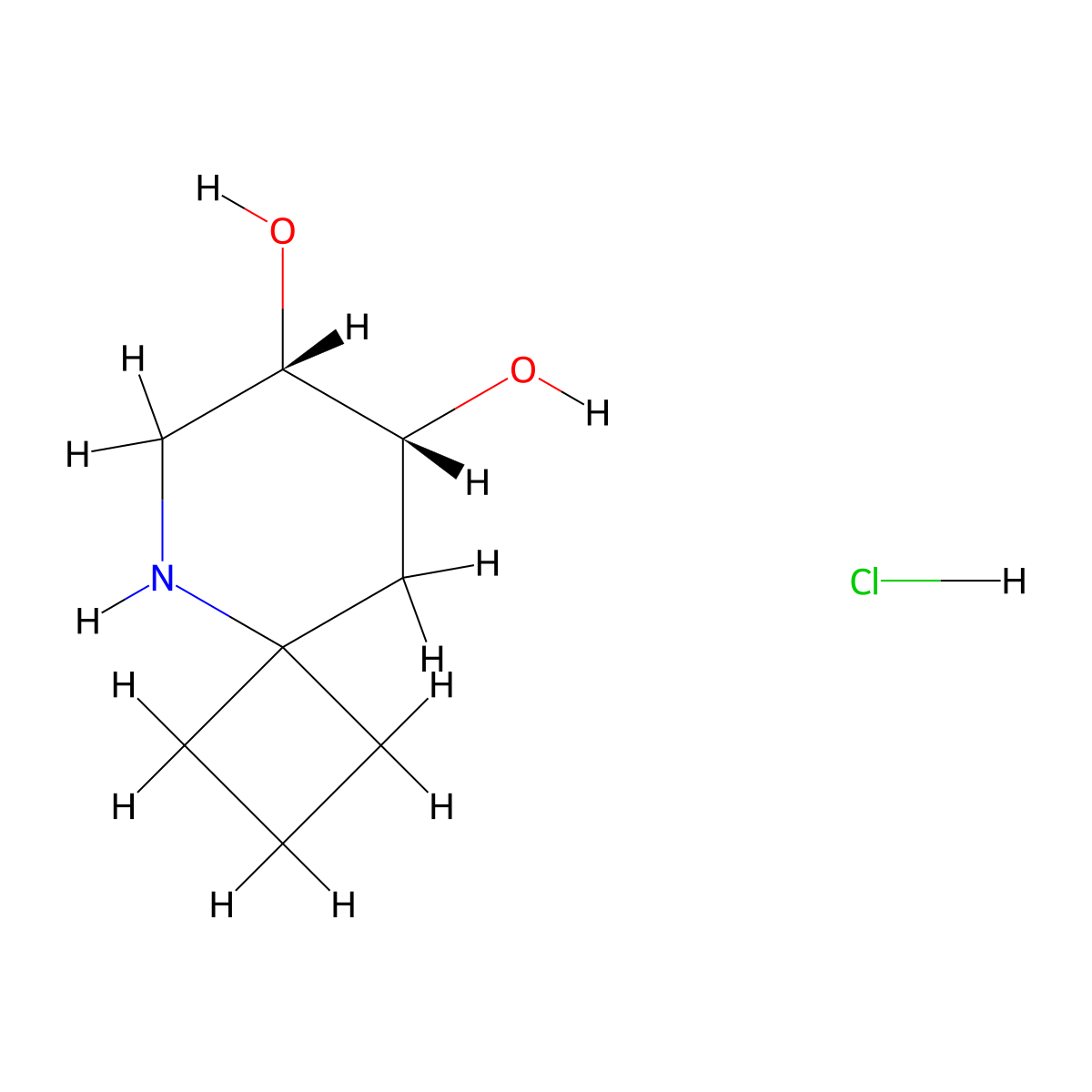 rac-(7R,8S)-5-azaspiro[3.5]nonane-7,8-diol hydrochloride molecular structure, CAS 2740340-72-9