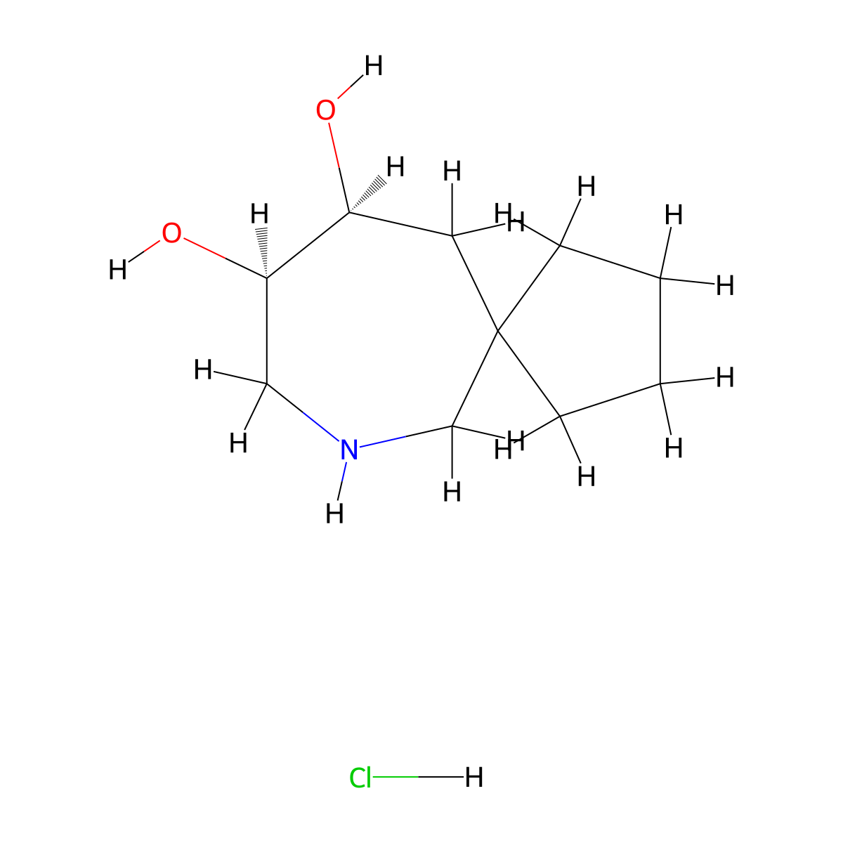 rac-(9R,10S)-7-azaspiro[4.6]undecane-9,10-diolhydrochloride molecular structure, CAS 2740348-74-5