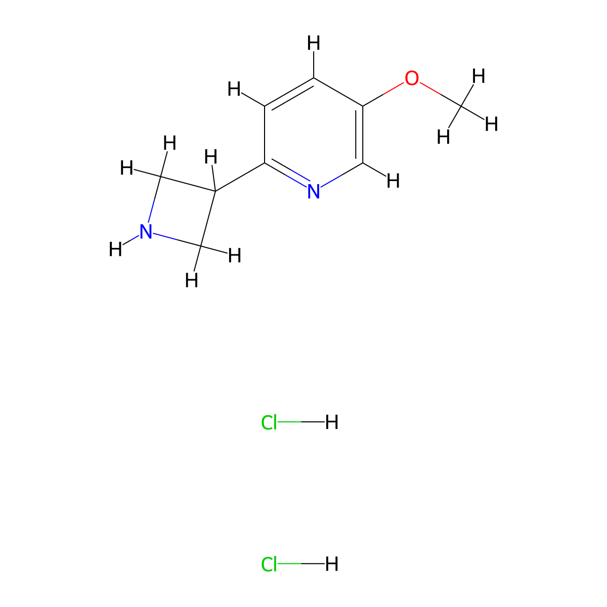2-(Azetidin-3-yl)-5-methoxypyridine dihydrochloride molecular structure, CAS 2740355-58-0