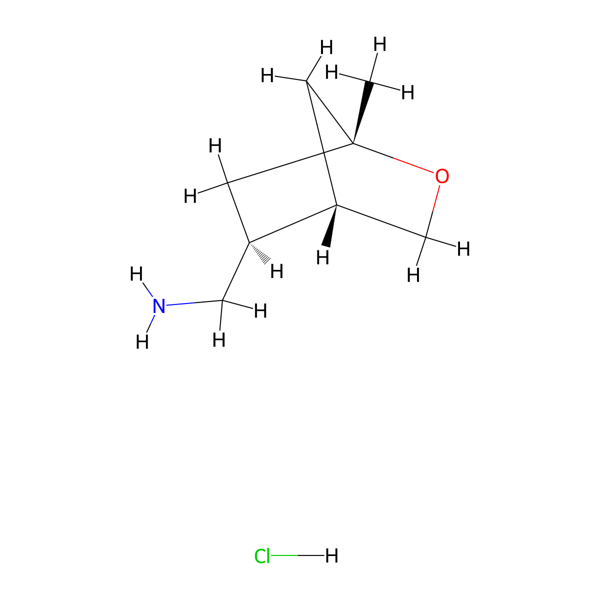 rac-1-[(1R,4S,5S)-1-methyl-2-oxabicyclo[2.2.1]heptan-5-yl]methanaminehydrochloride molecular structure, CAS 2740359-02-6