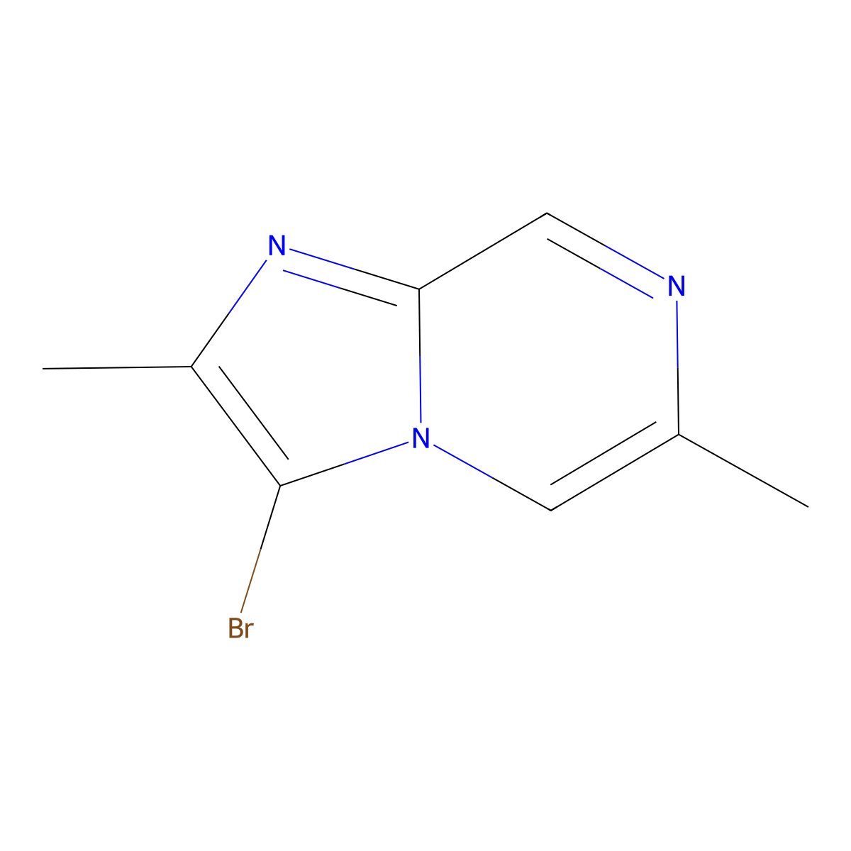 3-Bromo-2,6-dimethylimidazo[1,2-a]pyrazine molecular structure, CAS 2740372-95-4