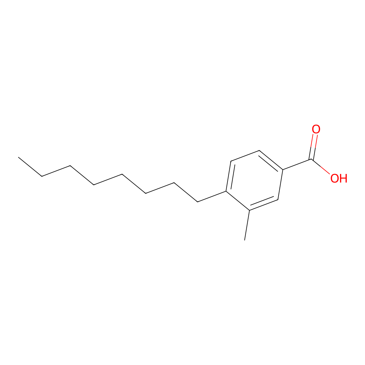 3-Methyl-4-octylbenzoic acid molecular structure, CAS 2740408-67-5