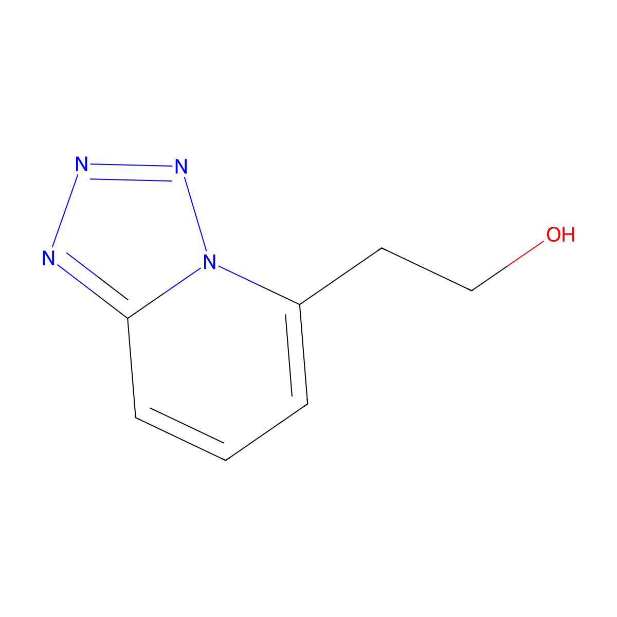 2-Tetrazolo[1,5-a]pyridin-5-ylethanol molecular structure, CAS 2740412-33-1