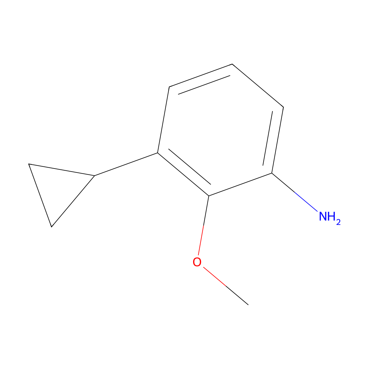 3-Cyclopropyl-2-methoxyaniline molecular structure, CAS 2740470-53-3