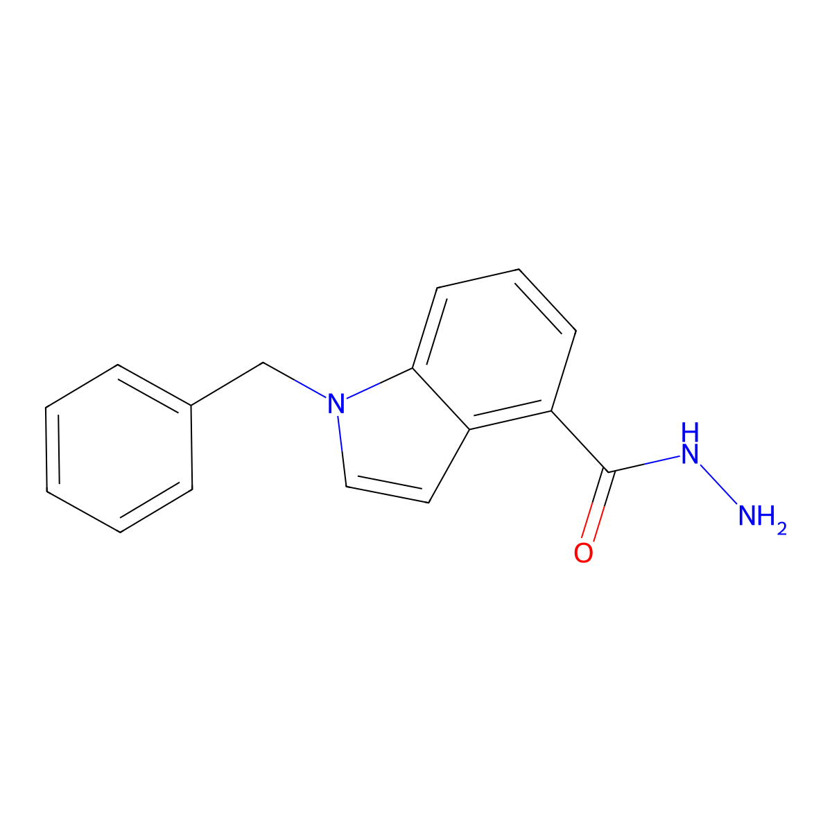 1-benzyl-1H-indole-4-carbohydrazide molecular structure, CAS 2740474-18-2