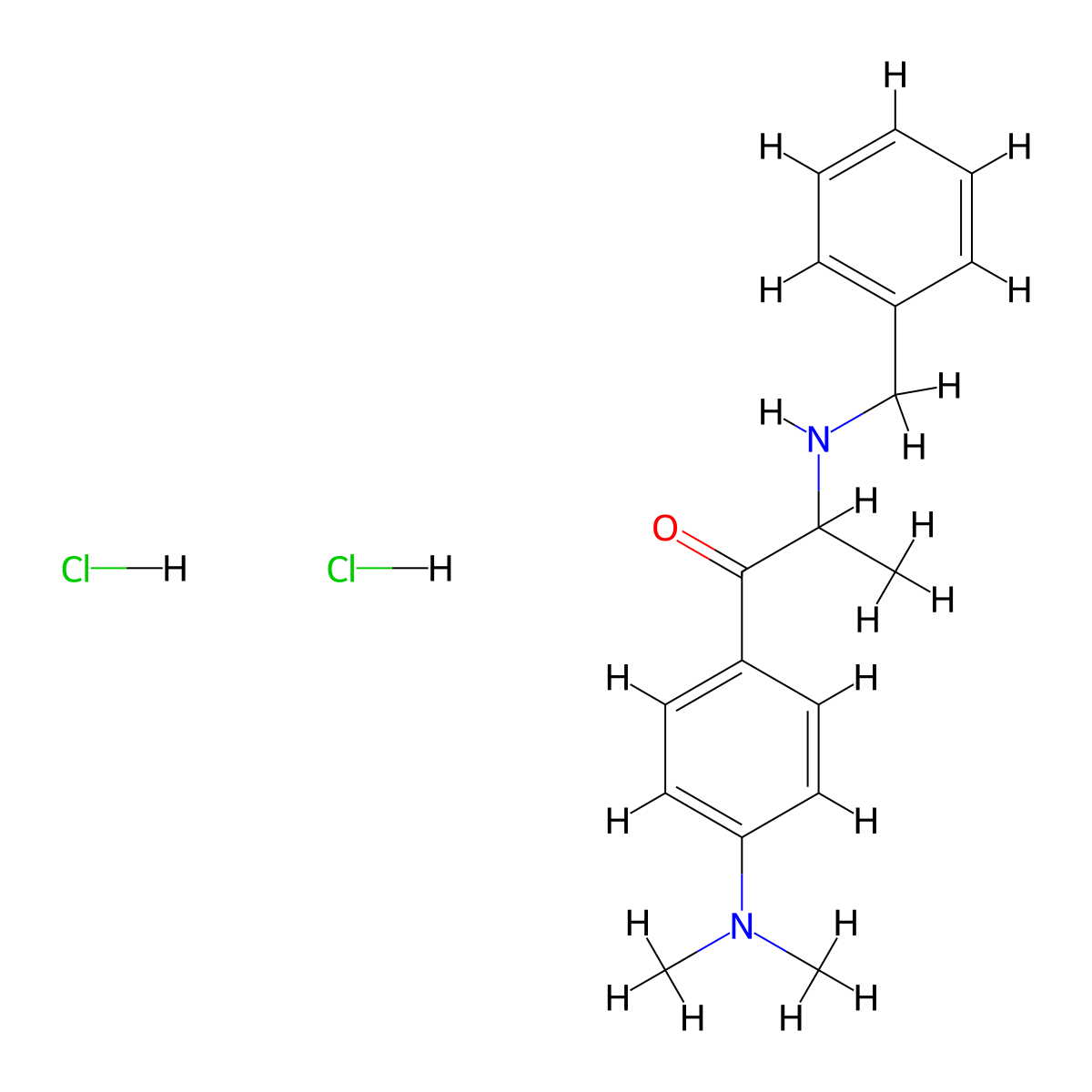 4-Dimethylamino-N-benzylcathinone (hydrochloride) molecular structure, CAS 2740524-43-8
