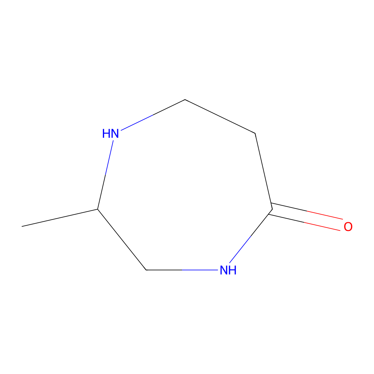 (2S)-2-methyl-1,4-diazepan-5-one molecular structure, CAS 2740525-30-6