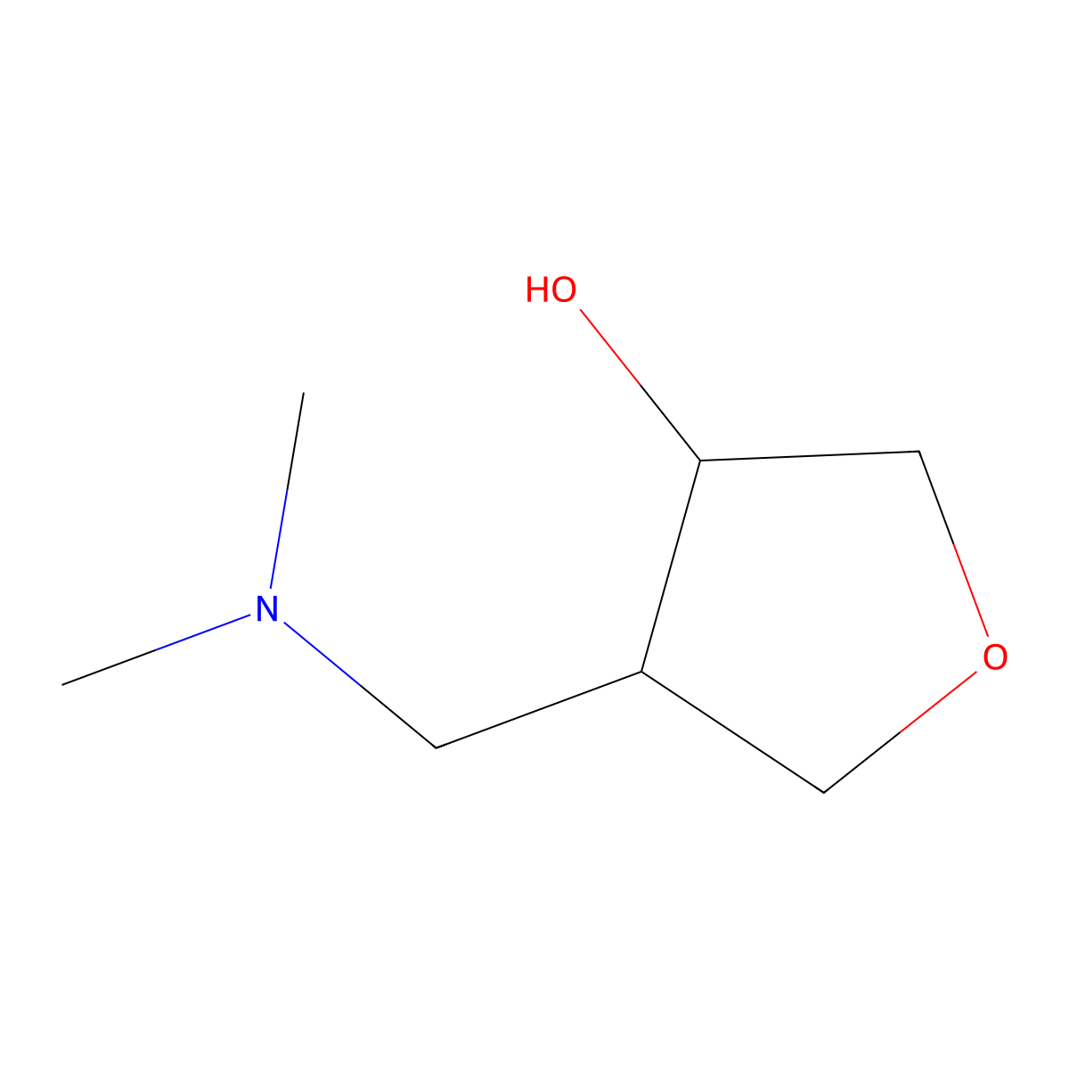 rac-(3R,4R)-4-[(dimethylamino)methyl]oxolan-3-ol molecular structure, CAS 2740540-73-0