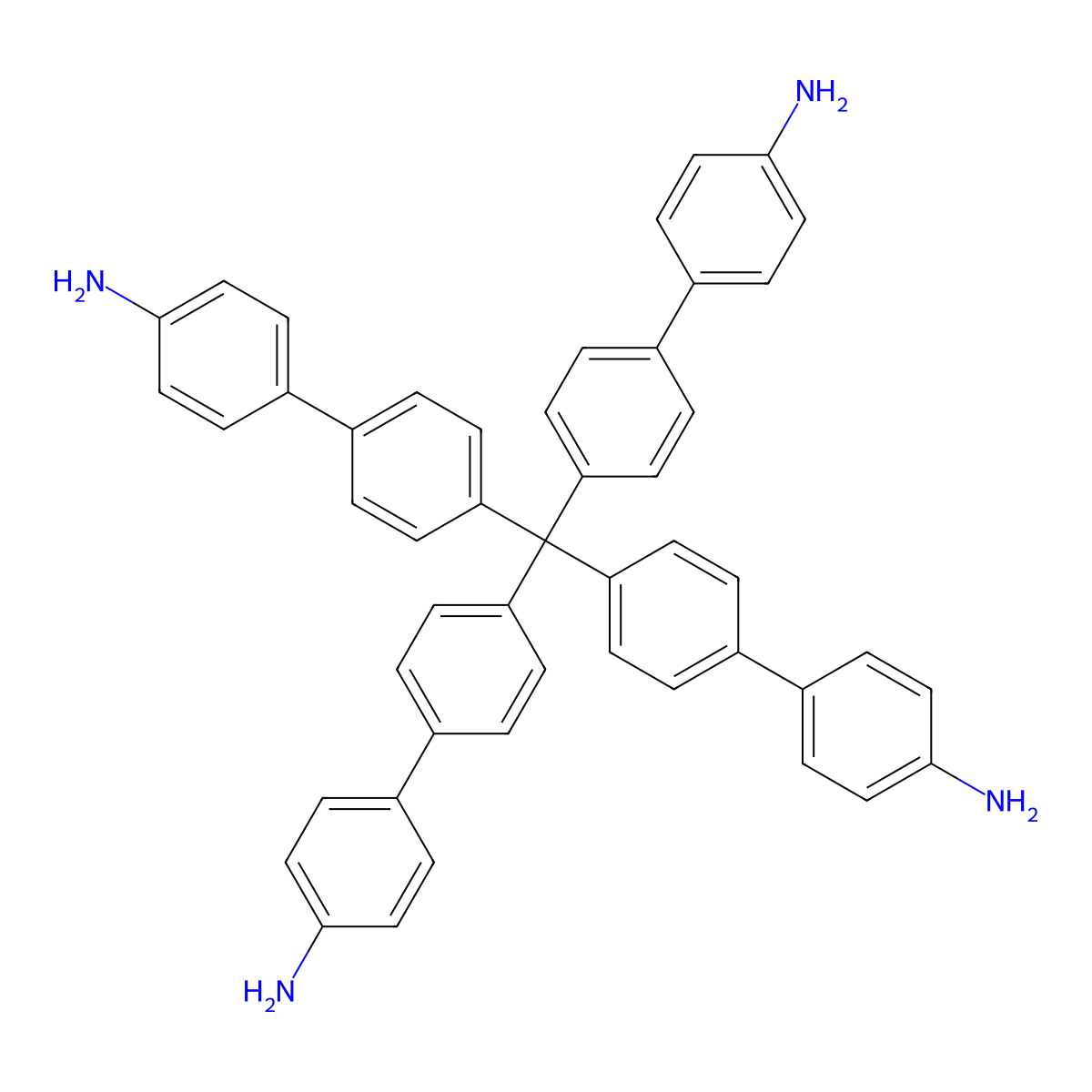 4',4''',4''''',4'''''''-Methanetetrayltetrakis(([1,1'-biphenyl]-4-amine)) molecular structure, CAS 2740557-60-0