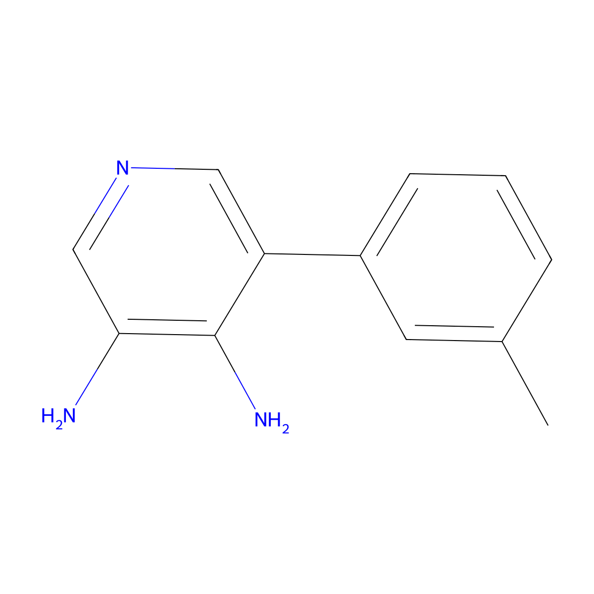 5-(m-Tolyl)pyridine-3,4-diamine molecular structure, CAS 2740558-44-3