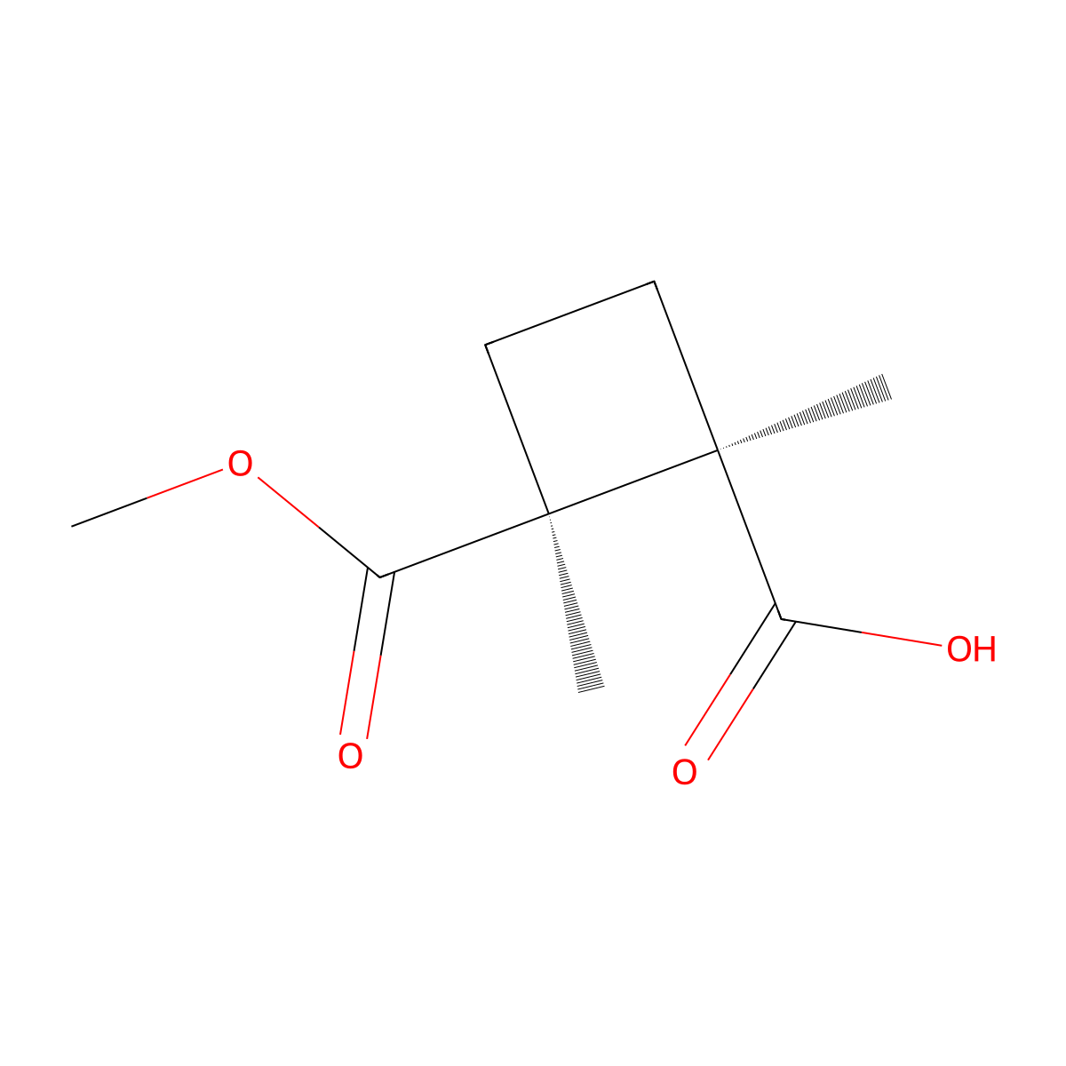 (1R,2S)-2-Methoxycarbonyl-1,2-dimethylcyclobutane-1-carboxylic acid molecular structure, CAS 2740562-67-6