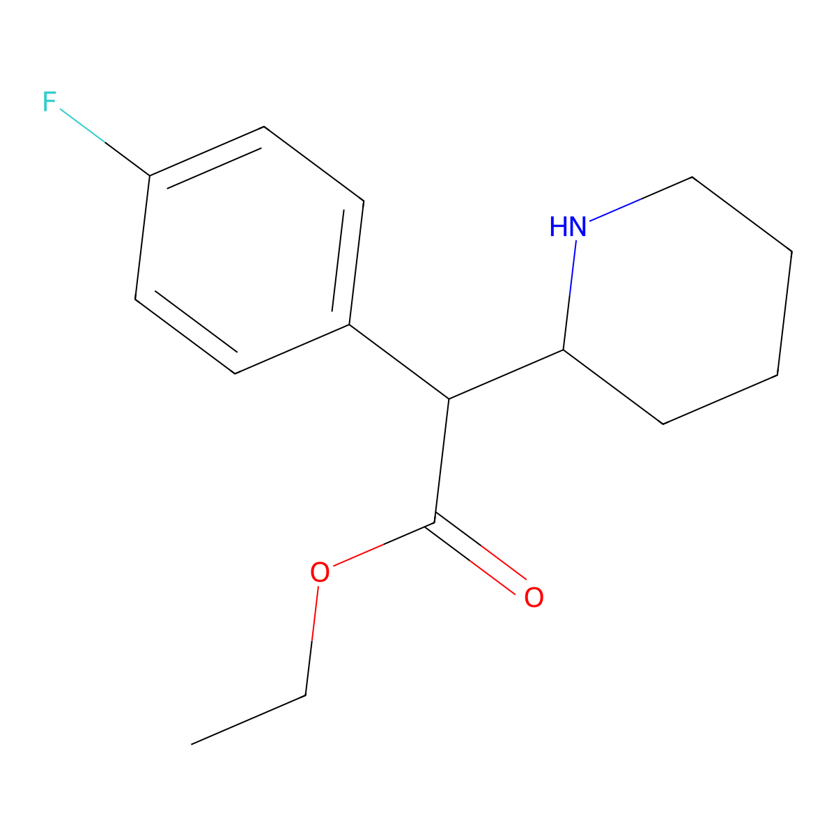 4-Fluoroethylphenidate, threo- molecular structure, CAS 2740569-98-4