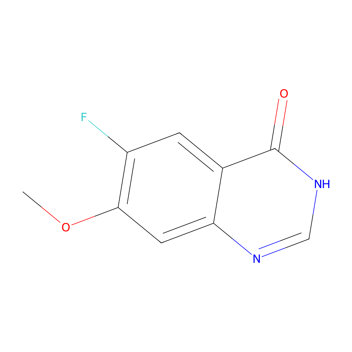 6-Fluoro-7-methoxyquinazolin-4-ol molecular structure, CAS 2740574-60-9