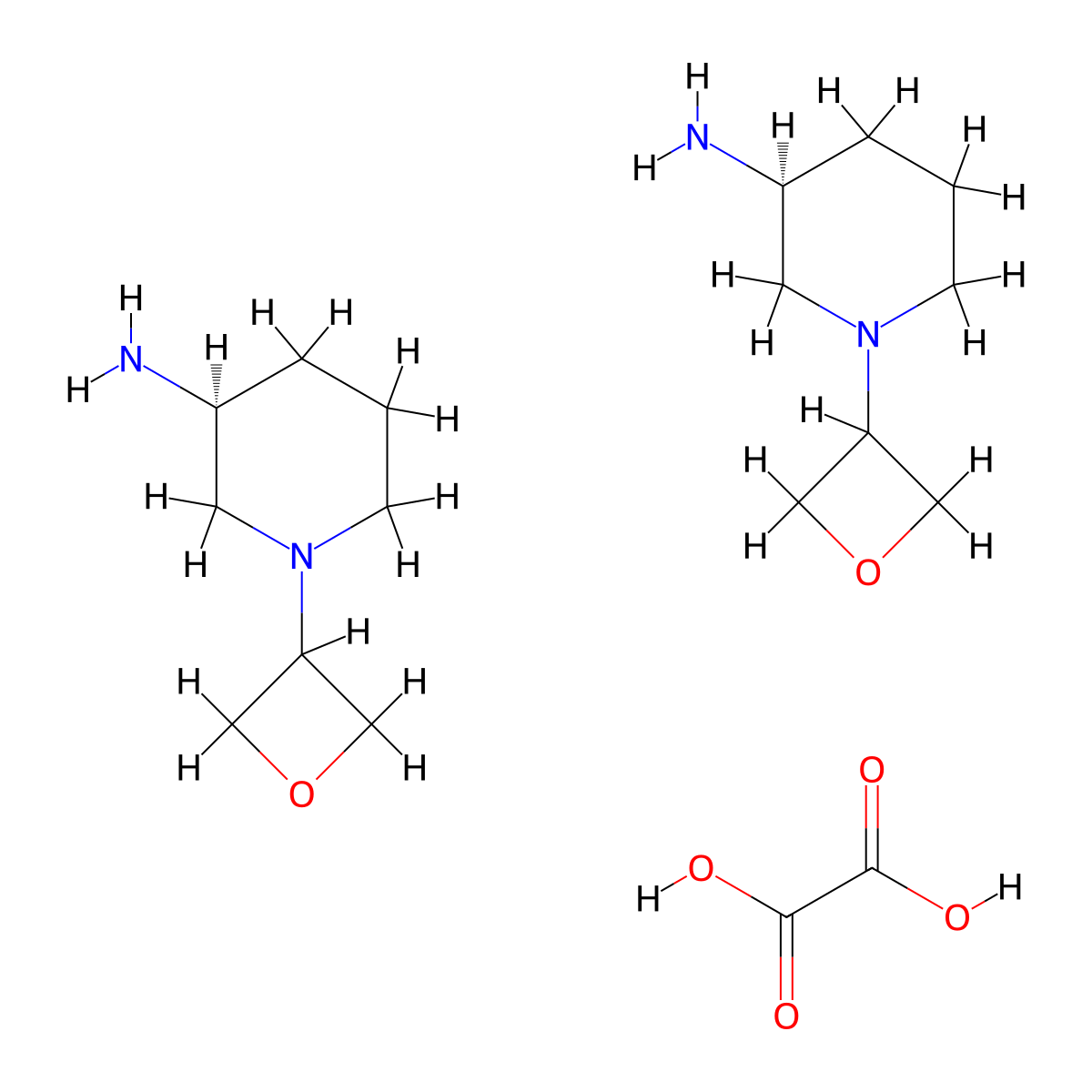 (S)-1-(Oxetan-3-YL)piperidin-3-amine hemioxalate molecular structure, CAS 2740592-82-7