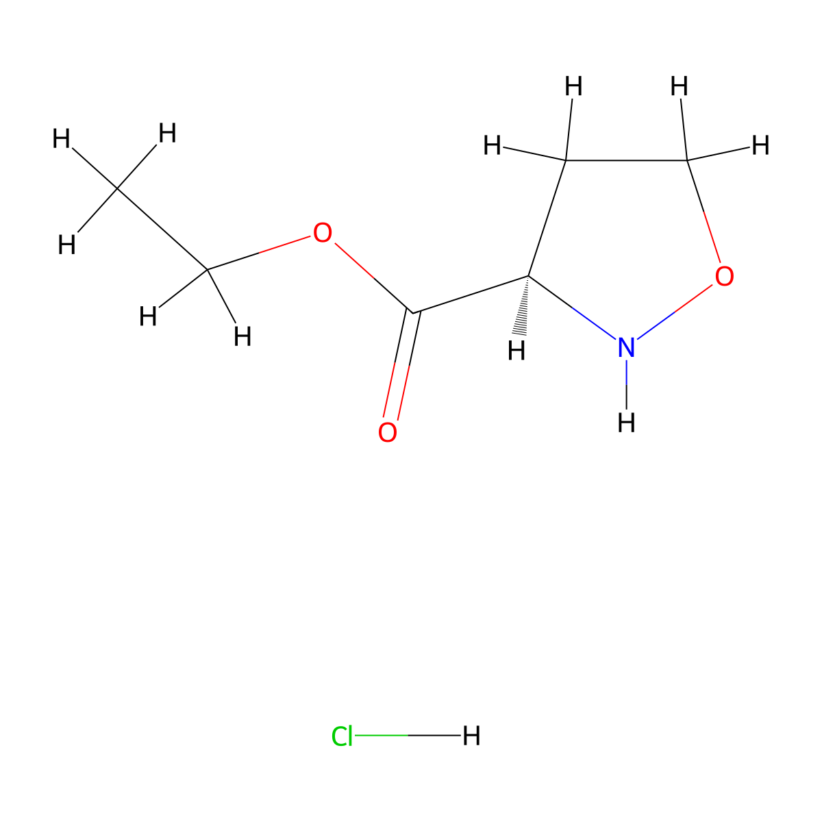 Ethyl (R)-isoxaZolidine-3-carboxylate hydrochloride molecular structure, CAS 2740593-33-1