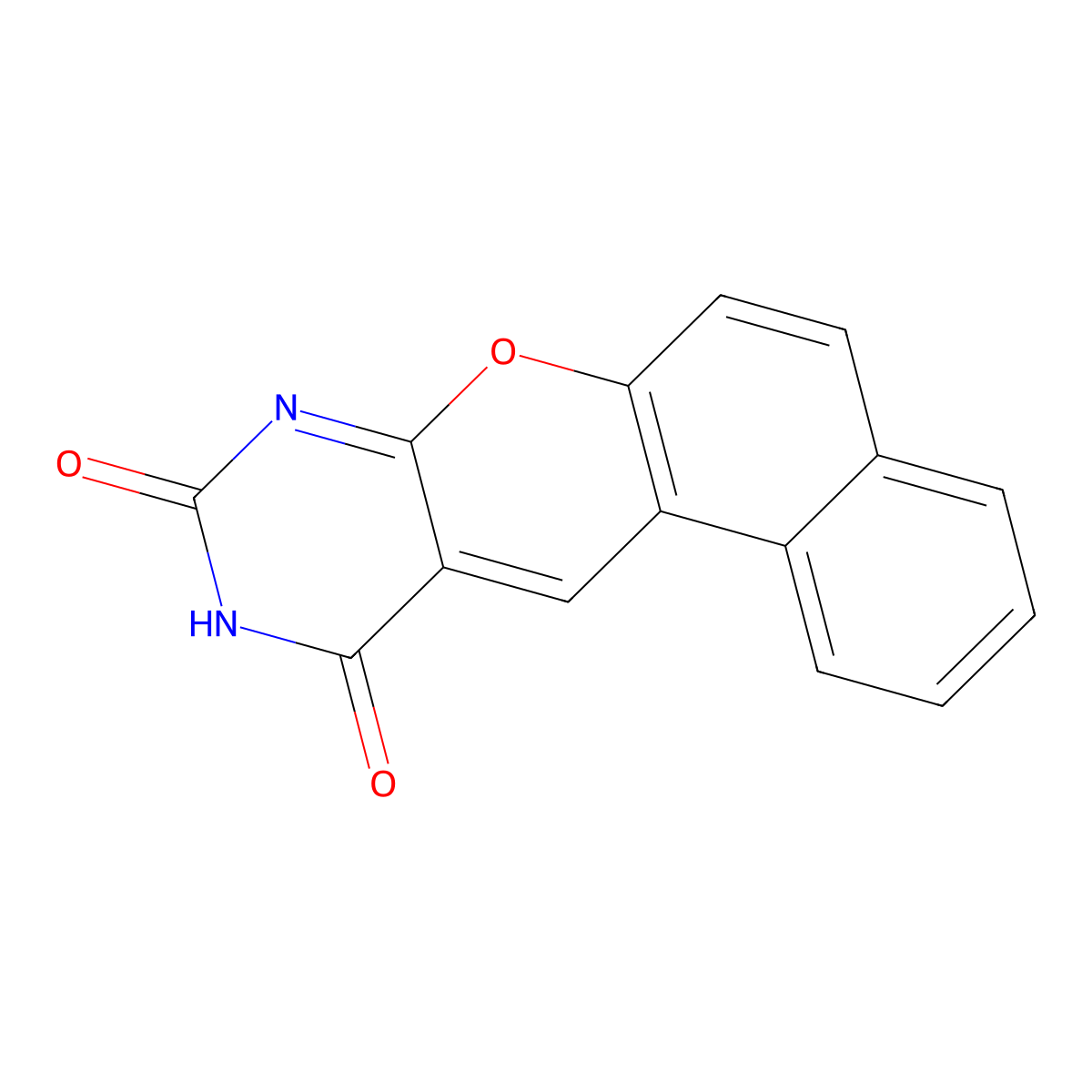 9H-Benzo[5,6]chromeno[2,3-d]pyrimidine-9,11(10H)-dione molecular structure, CAS 27406-34-4
