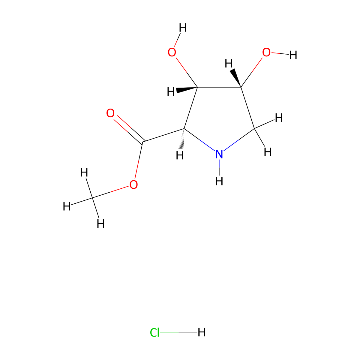 rac-methyl(2R,3S,4R)-3,4-dihydroxypyrrolidine-2-carboxylatehydrochloride molecular structure, CAS 2740615-95-4