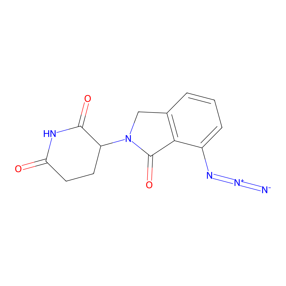 3-(7-azido-1-oxo-2,3-dihydro-1H-isoindol-2-yl)piperidine-2,6-dione molecular structure, CAS 2740657-31-0
