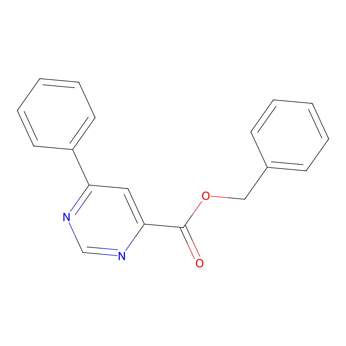 Benzyl 6-phenylpyrimidine-4-carboxylate molecular structure, CAS 2740657-73-0