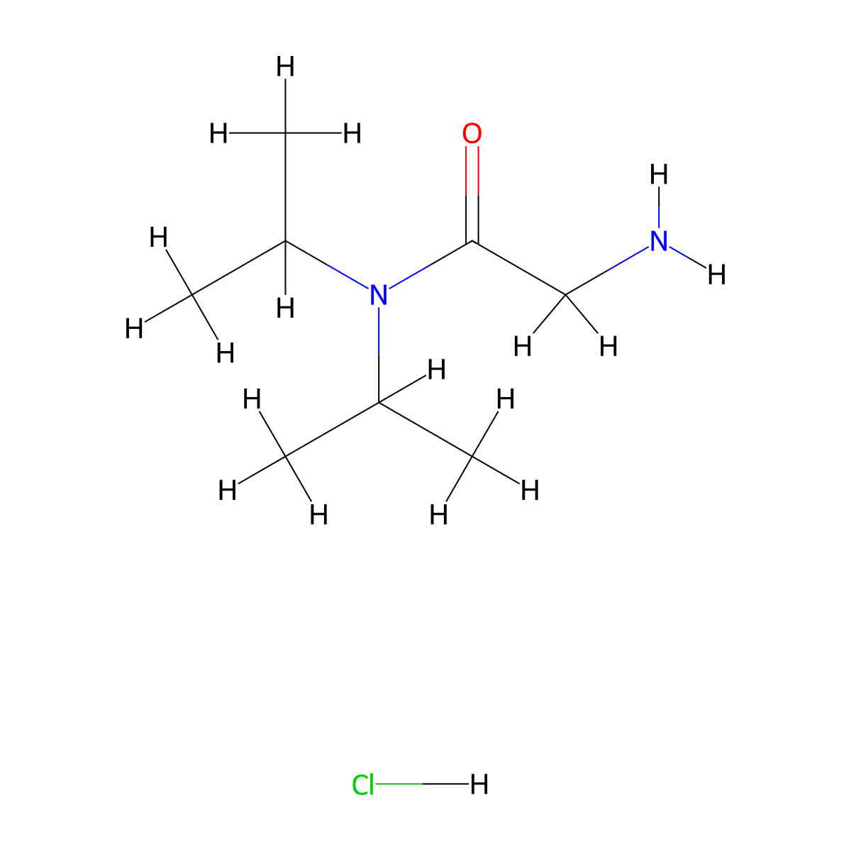 2-amino-N,N-bis(propan-2-yl)acetamide hydrochloride molecular structure, CAS 2740660-14-2