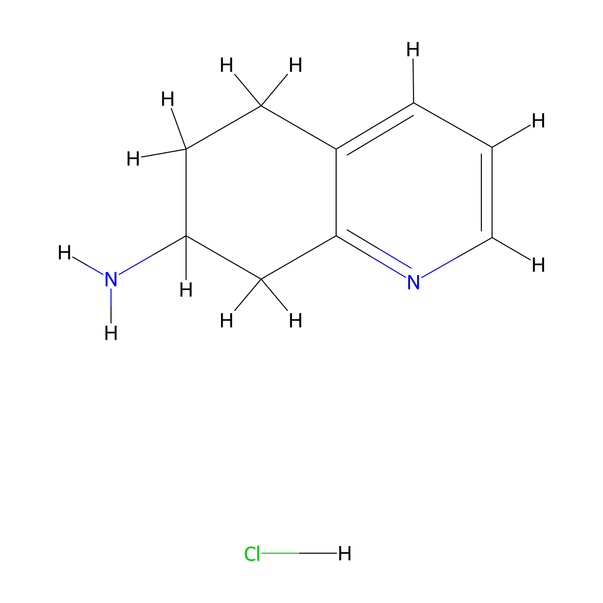 5,6,7,8-Tetrahydroquinolin-7-amine hydrochloride molecular structure, CAS 2740660-21-1