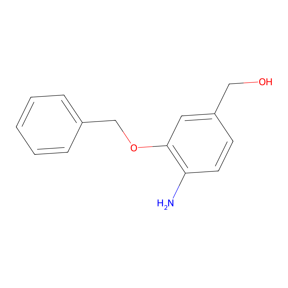 (4-Amino-3-(benzyloxy)phenyl)methanol molecular structure, CAS 2740660-39-1