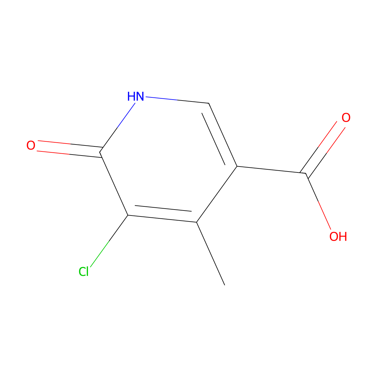 5-Chloro-6-hydroxy-4-methylpyridine-3-carboxylic acid molecular structure, CAS 2740660-53-9