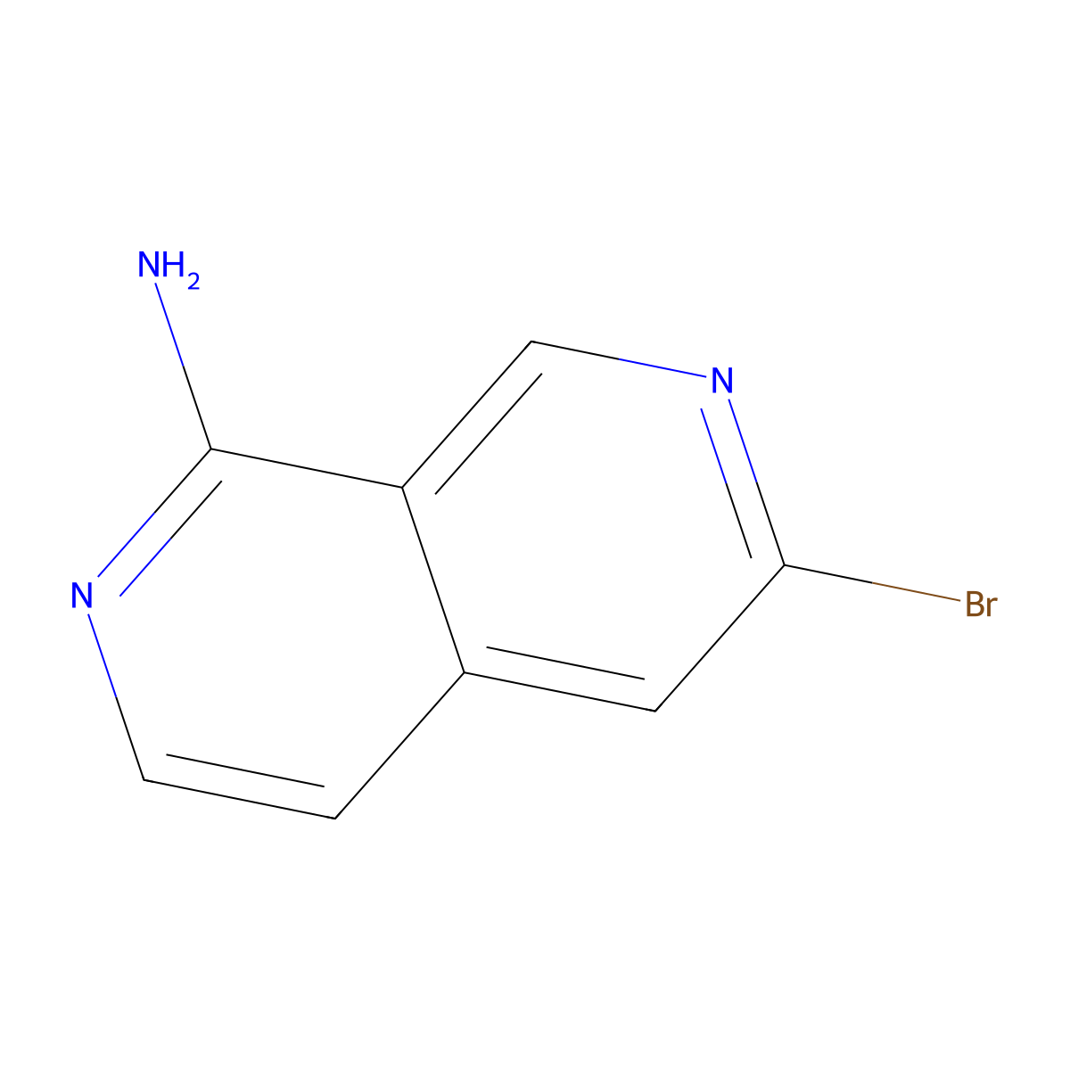 6-Bromo-2,7-naphthyridin-1-amine molecular structure, CAS 2740660-58-4