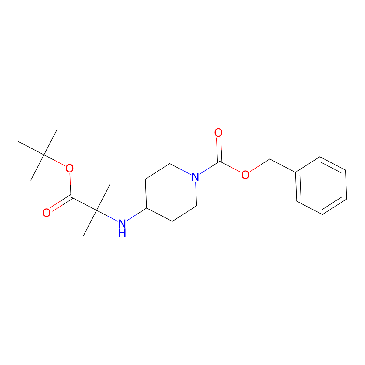 Benzyl 4-(tert-butoxycarbonyl(isopropyl) amino)piperidine-1-carboxylate molecular structure, CAS 2740660-75-5