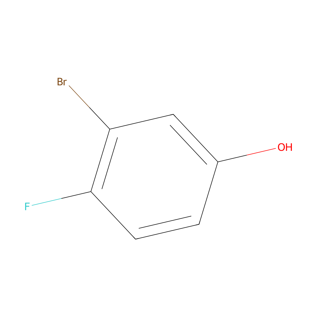 3-Bromo-4-Fluorophenol molecular structure, CAS 27407-11-0