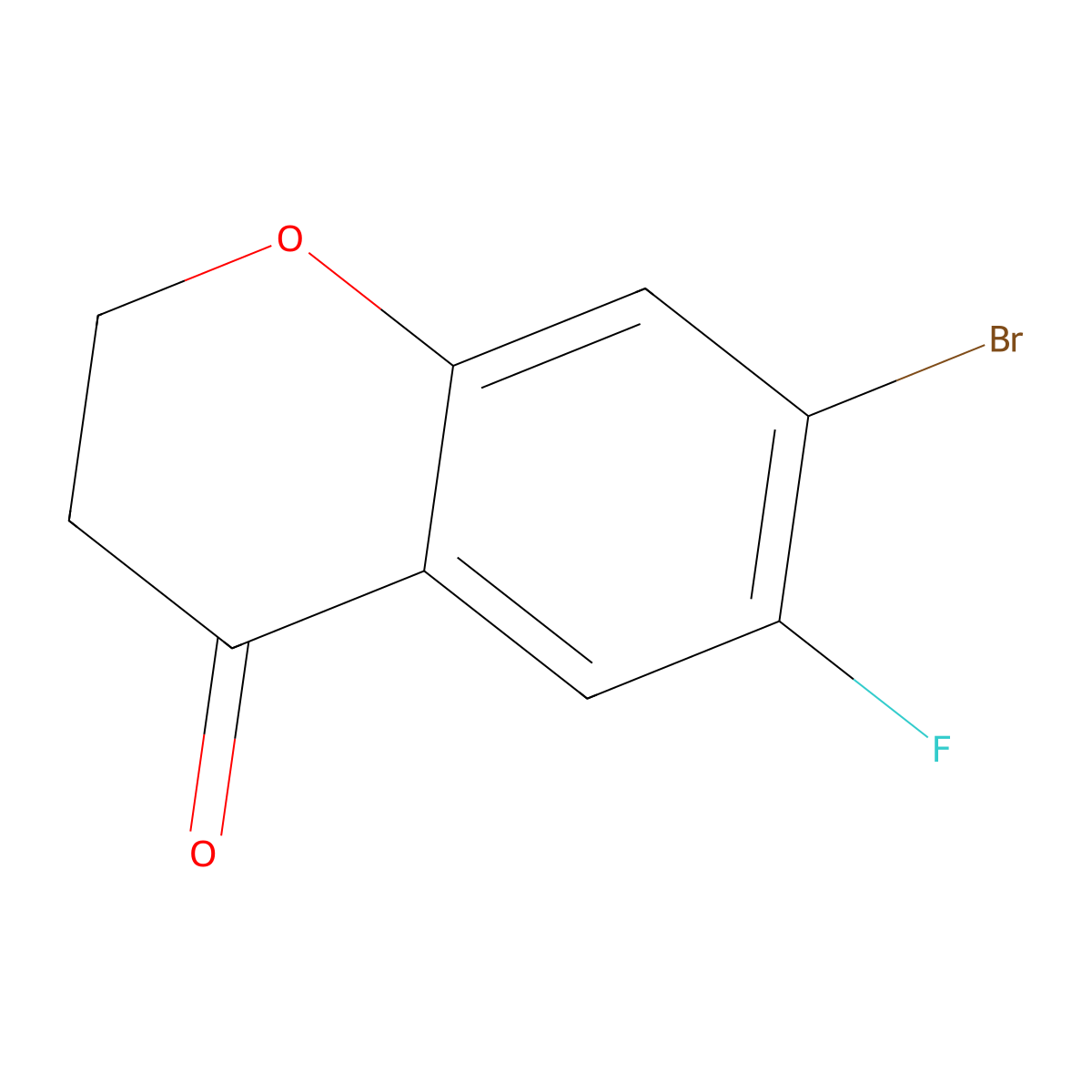 7-Bromo-6-fluorochroman-4-one molecular structure, CAS 27407-12-1