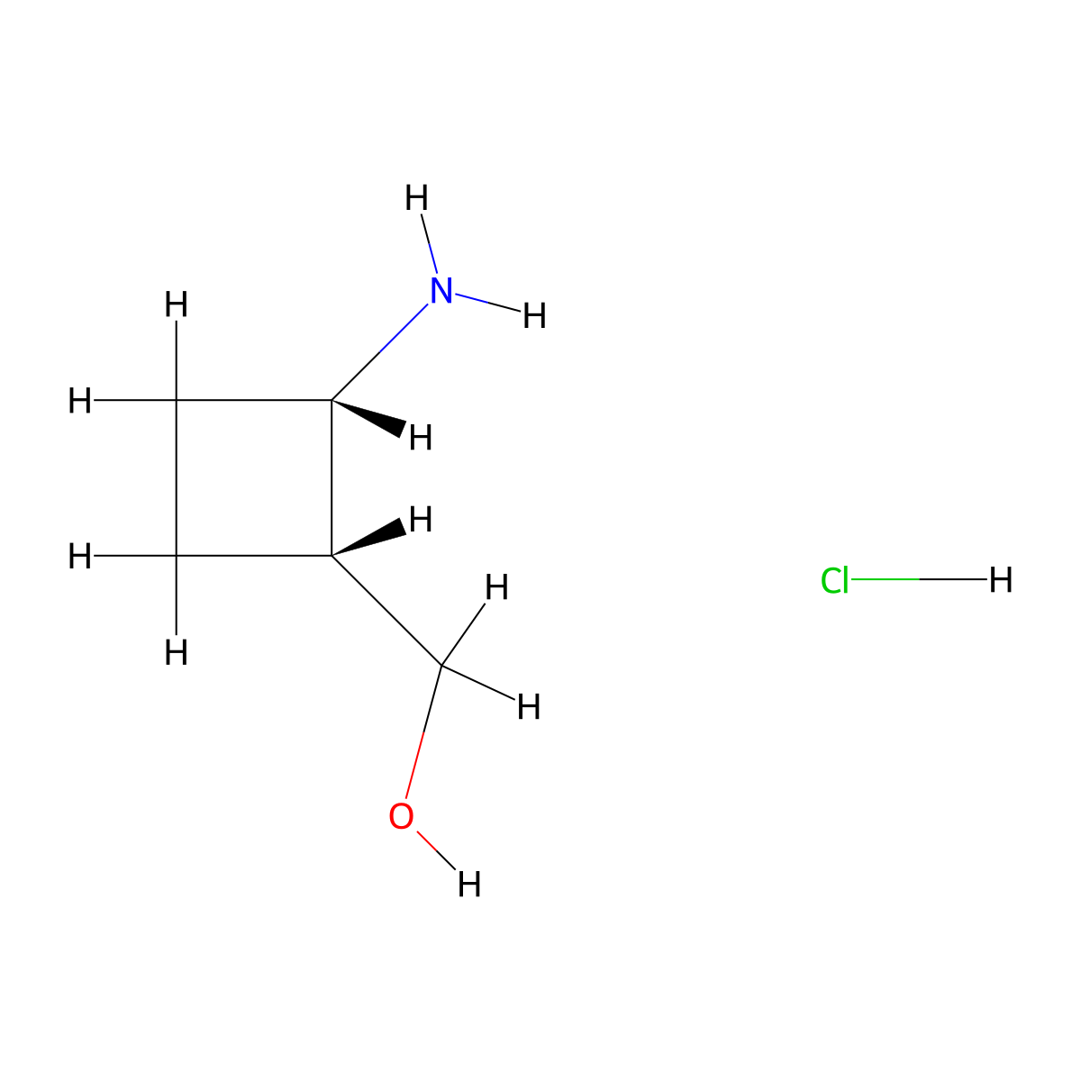 cis-(2-Aminocyclobutyl)methanol hcl molecular structure, CAS 2740767-94-4