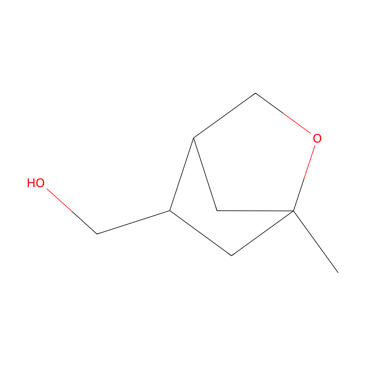 rac-((1R,4S,5S)-1-methyl-2-oxabicyclo(2.2.1)heptan-5-yl)methanol molecular structure, CAS 2740767-97-7