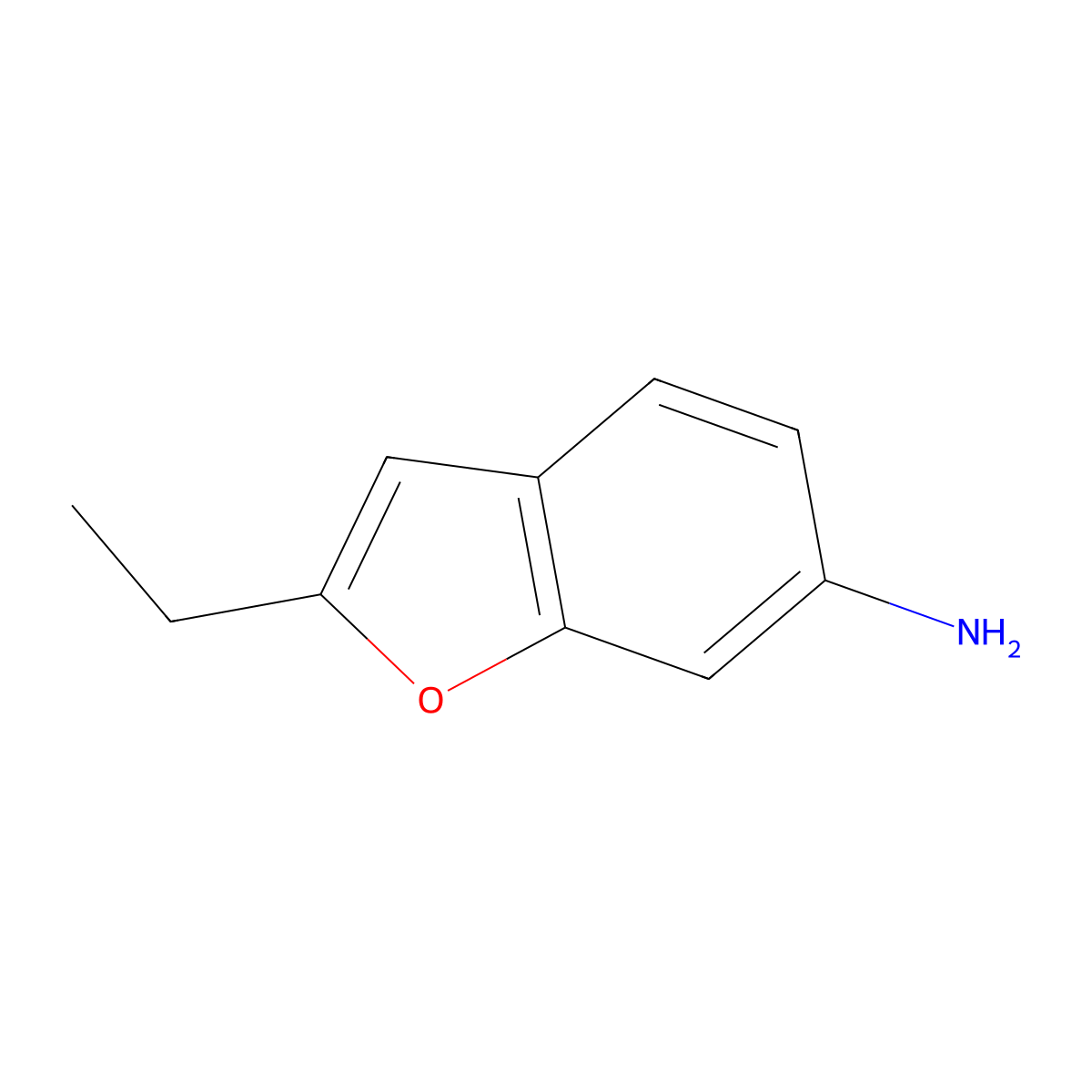 2-Ethylbenzofuran-6-amine molecular structure, CAS 27408-35-1