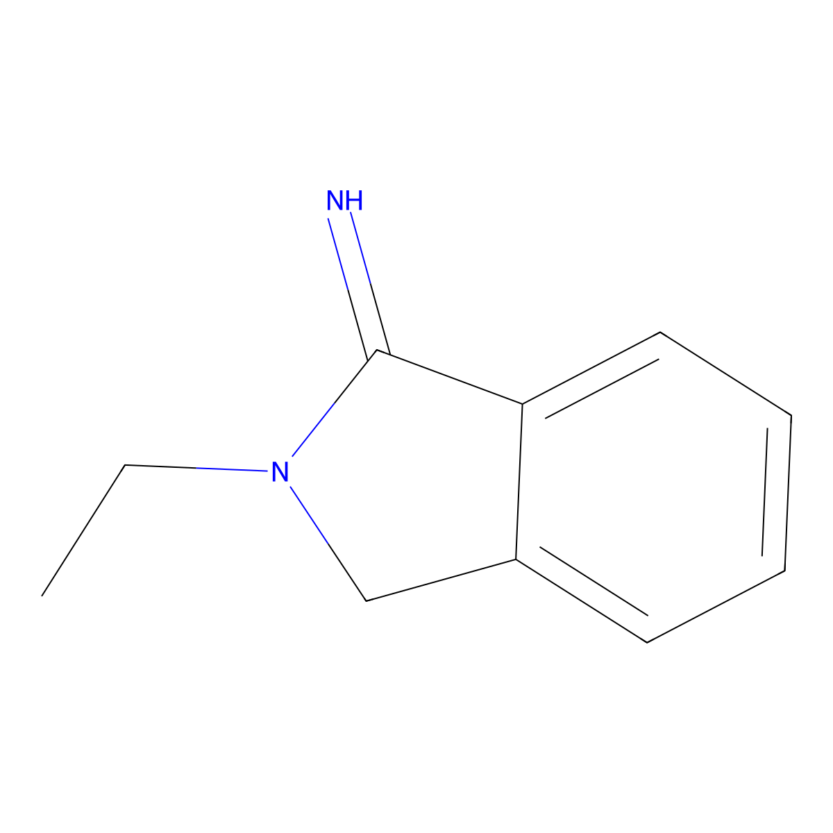 2-ethyl-2,3-dihydro-1H-isoindol-1-imine molecular structure, CAS 27408-88-4