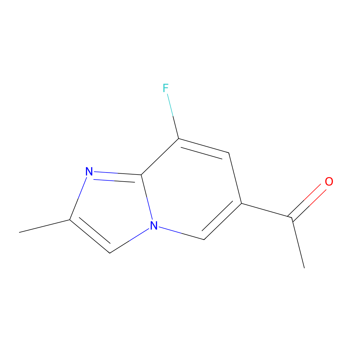 1-{8-Fluoro-2-methylimidazo[1,2-a]pyridin-6-yl}ethan-1-one molecular structure, CAS 2740822-04-0