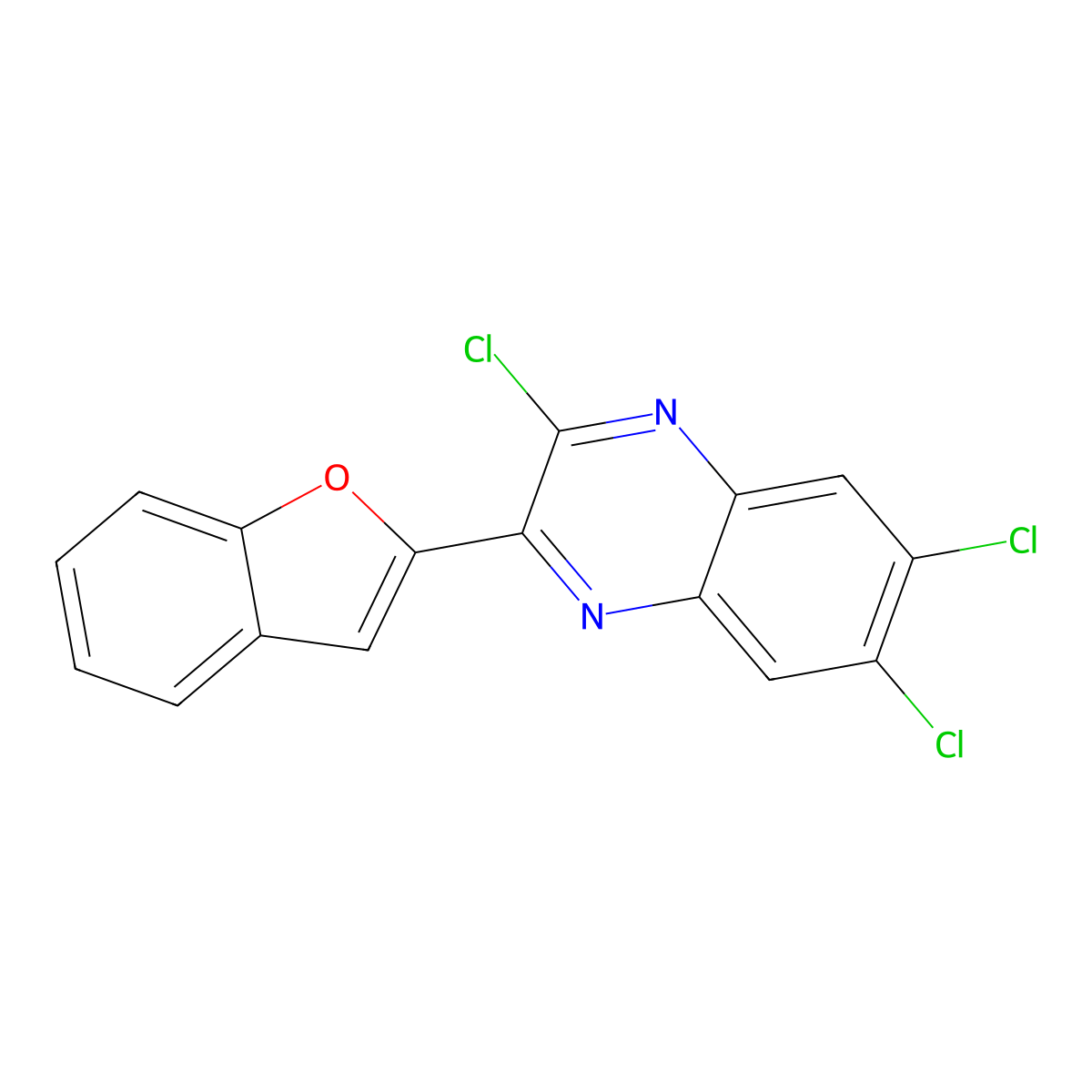 2-(2-Benzofuranyl)-3,6,7-trichloroquinoxaline molecular structure, CAS 2740844-31-7