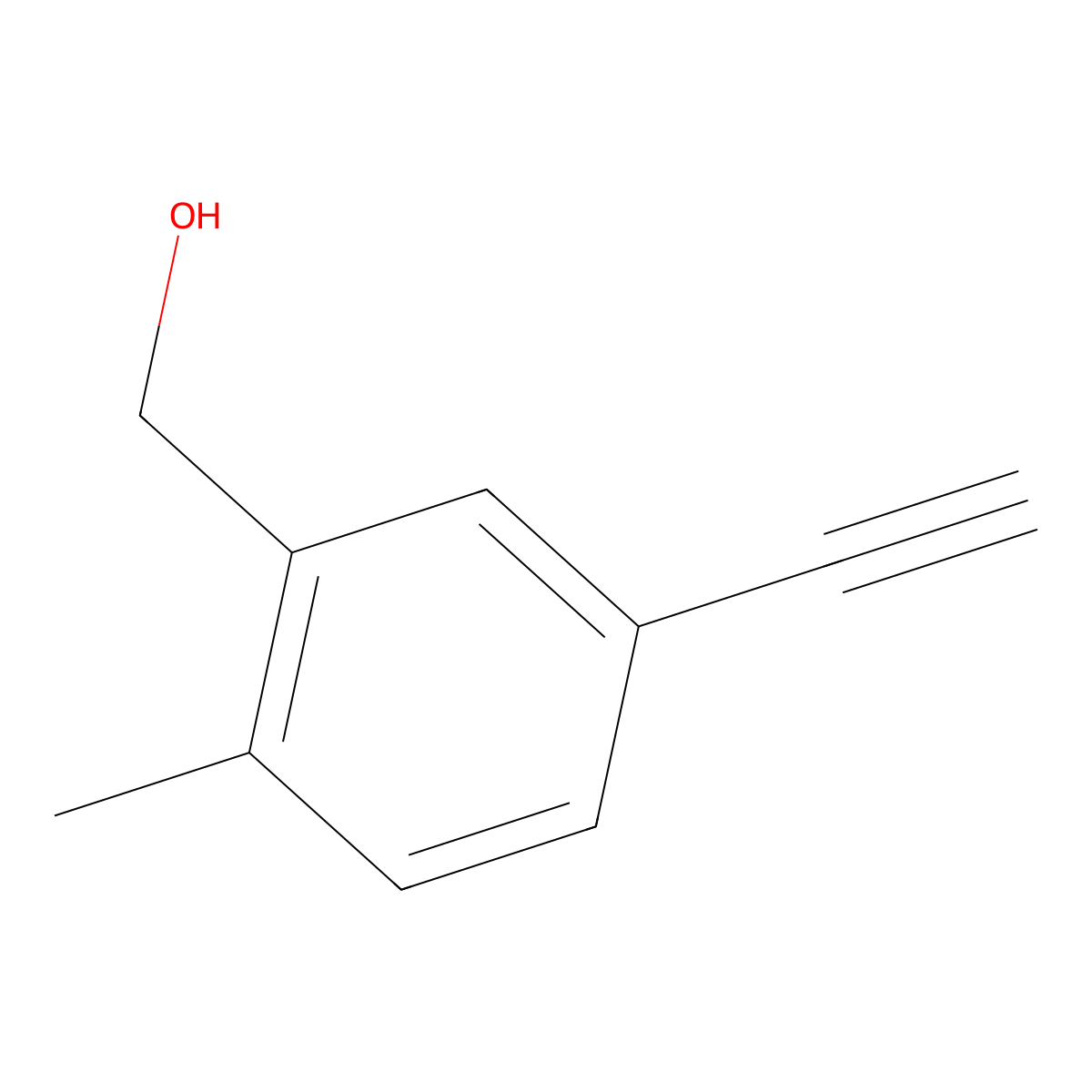 (5-Ethynyl-2-methylphenyl)methanol molecular structure, CAS 2740855-06-3