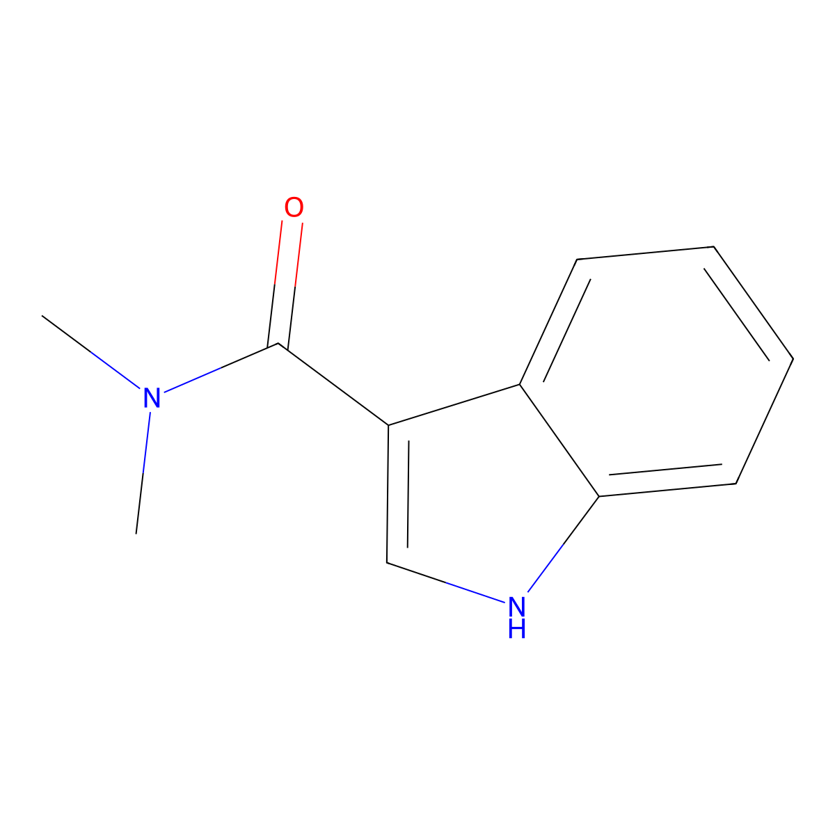 N,N-dimethyl-1H-indole-3-carboxamide molecular structure, CAS 27409-13-8