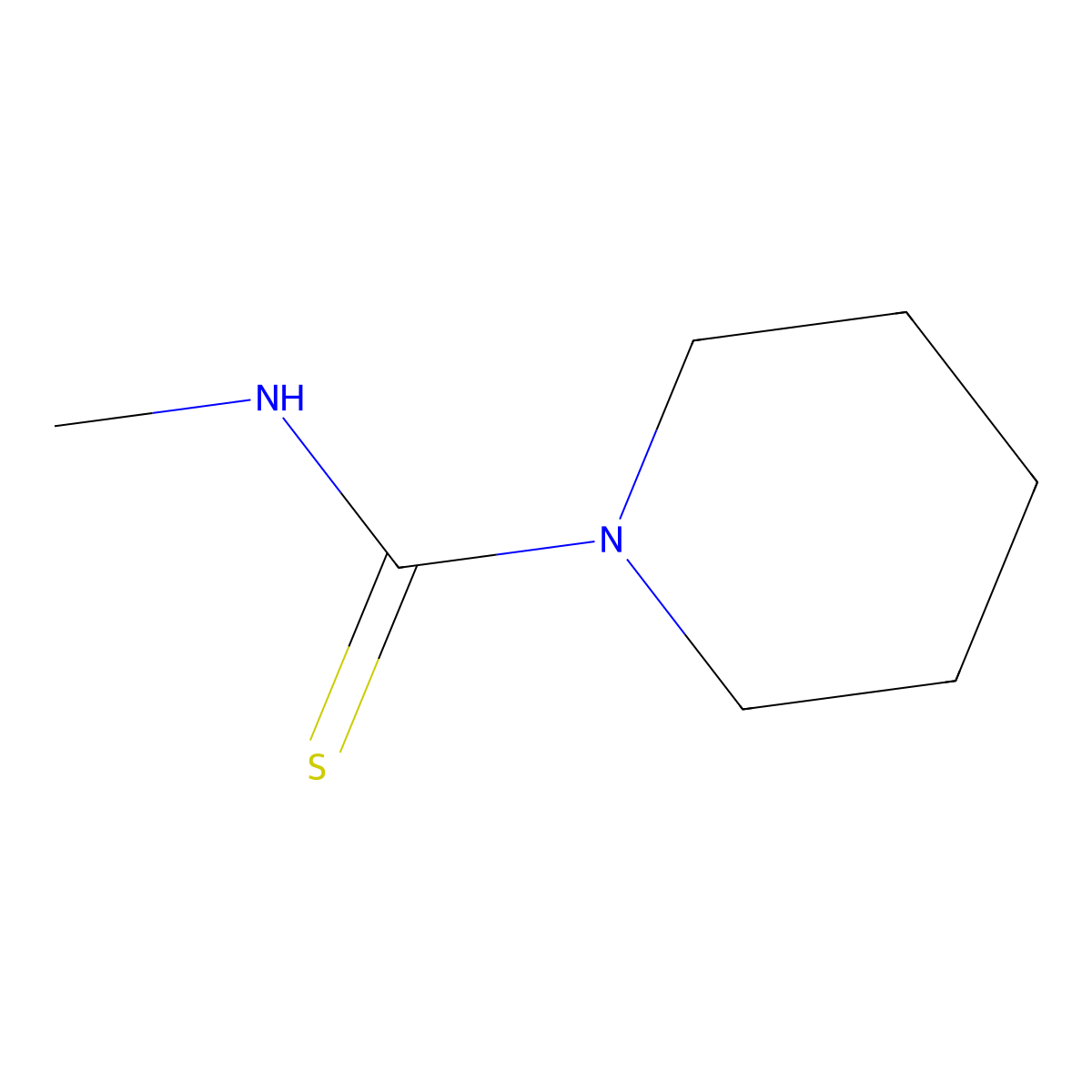 1-Piperidinecarbothioamide, N-methyl- molecular structure, CAS 2741-02-8