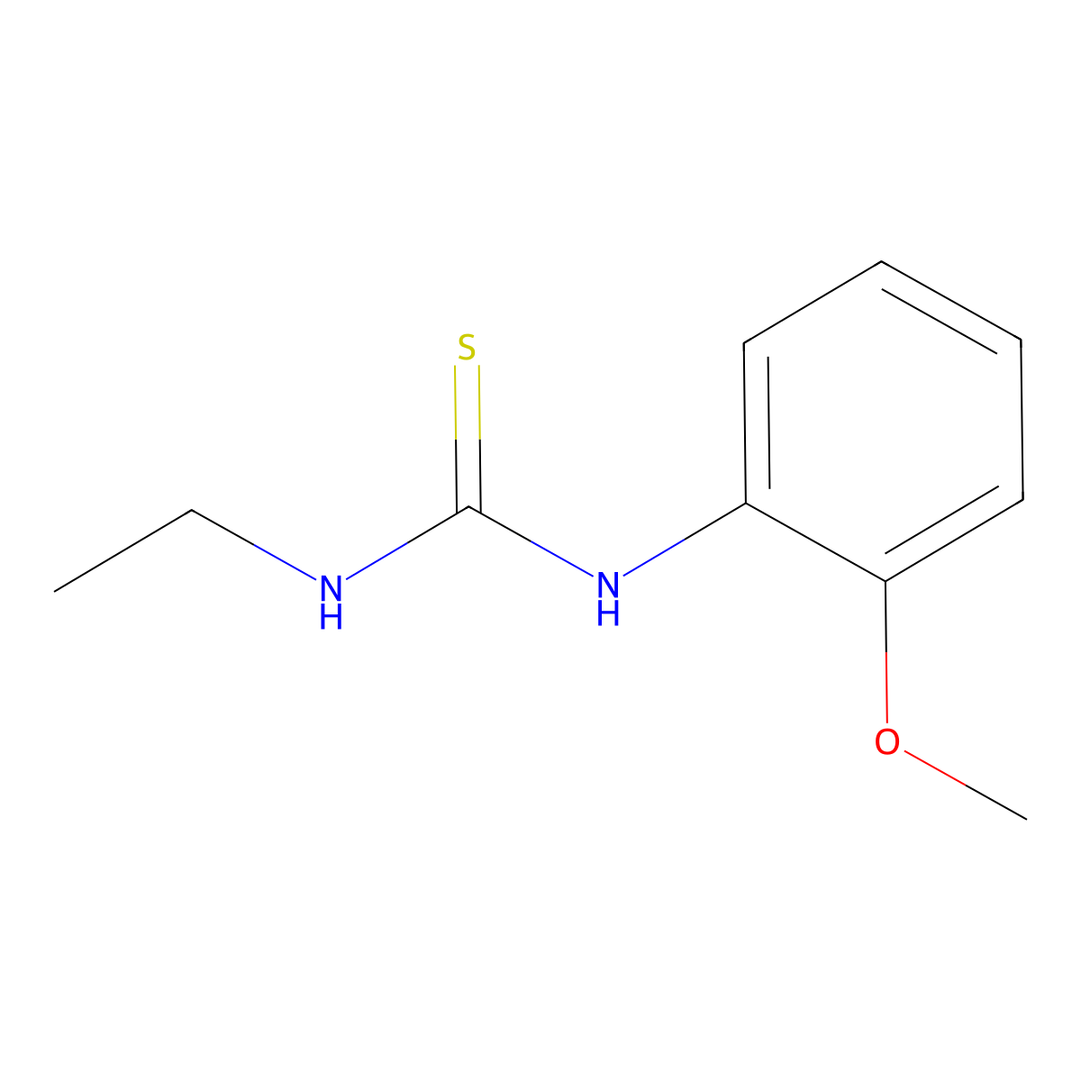 1-Ethyl-3-(2-methoxyphenyl)thiourea molecular structure, CAS 2741-07-3
