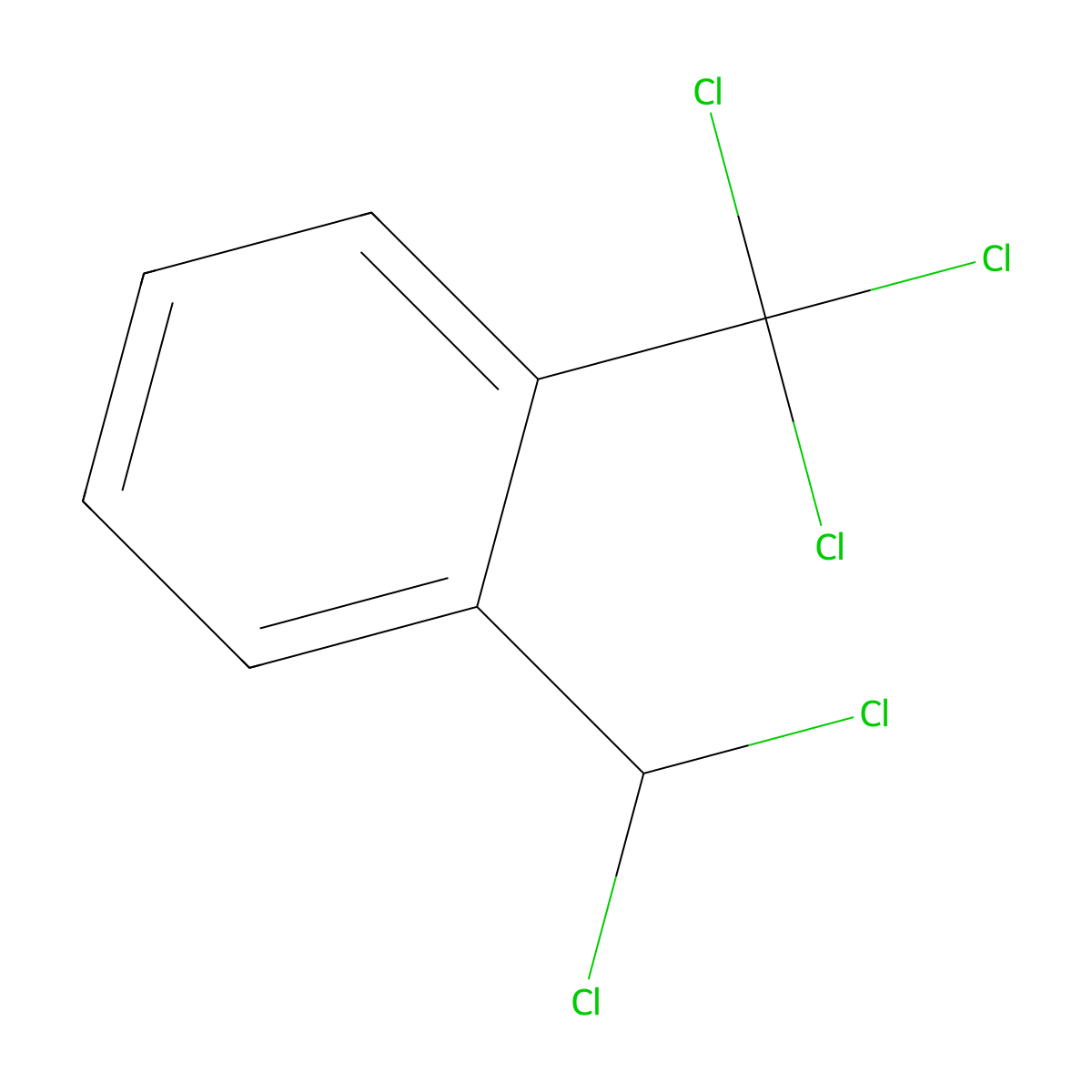 1-(Dichloromethyl)-2-(trichloromethyl)benzene molecular structure, CAS 2741-57-3