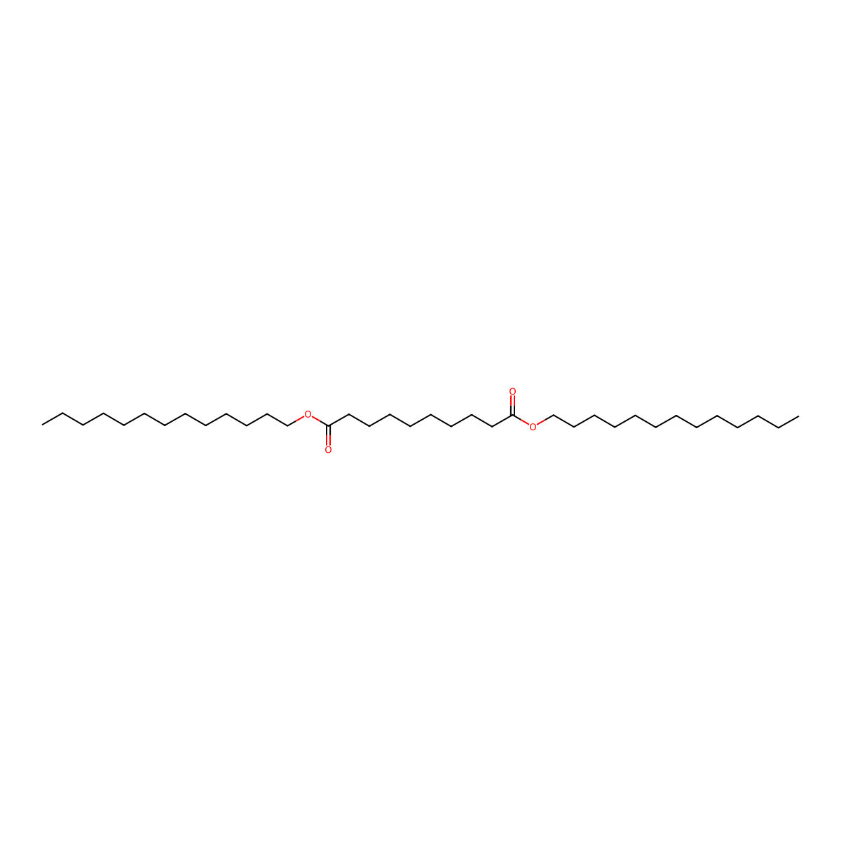 Decanedioic acid, 1,10-ditridecyl ester molecular structure, CAS 2741-62-0