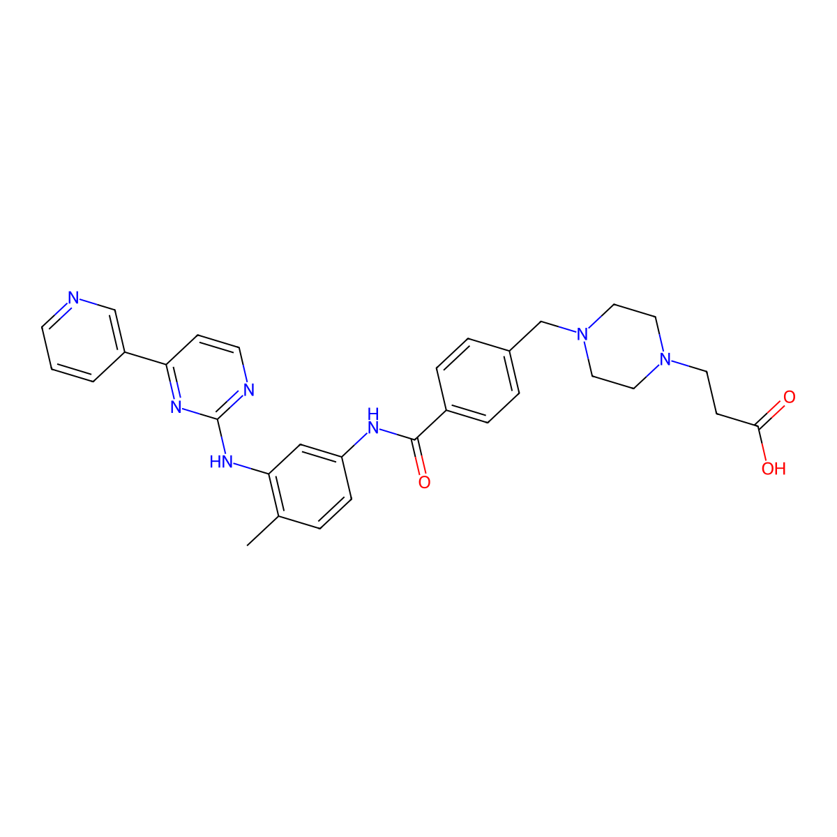 Imatinib Acid molecular structure, CAS 2741007-77-0
