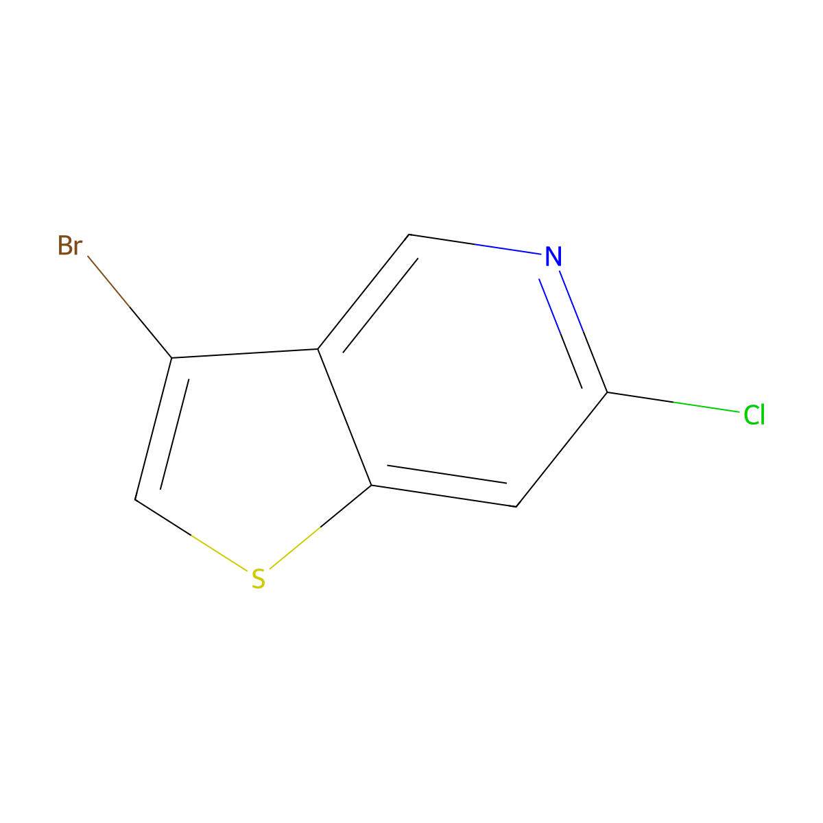 3-Bromo-6-chlorothieno[3,2-c]pyridine molecular structure, CAS 2741217-65-0