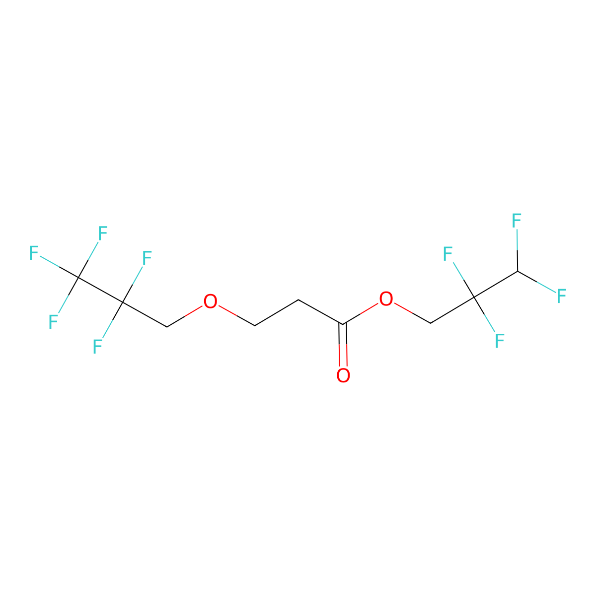 2,2,3,3-Tetrafluoropropyl 3-(2,2,3,3,3-pentafluoropropoxy)propanoate molecular structure, CAS 2741230-51-1