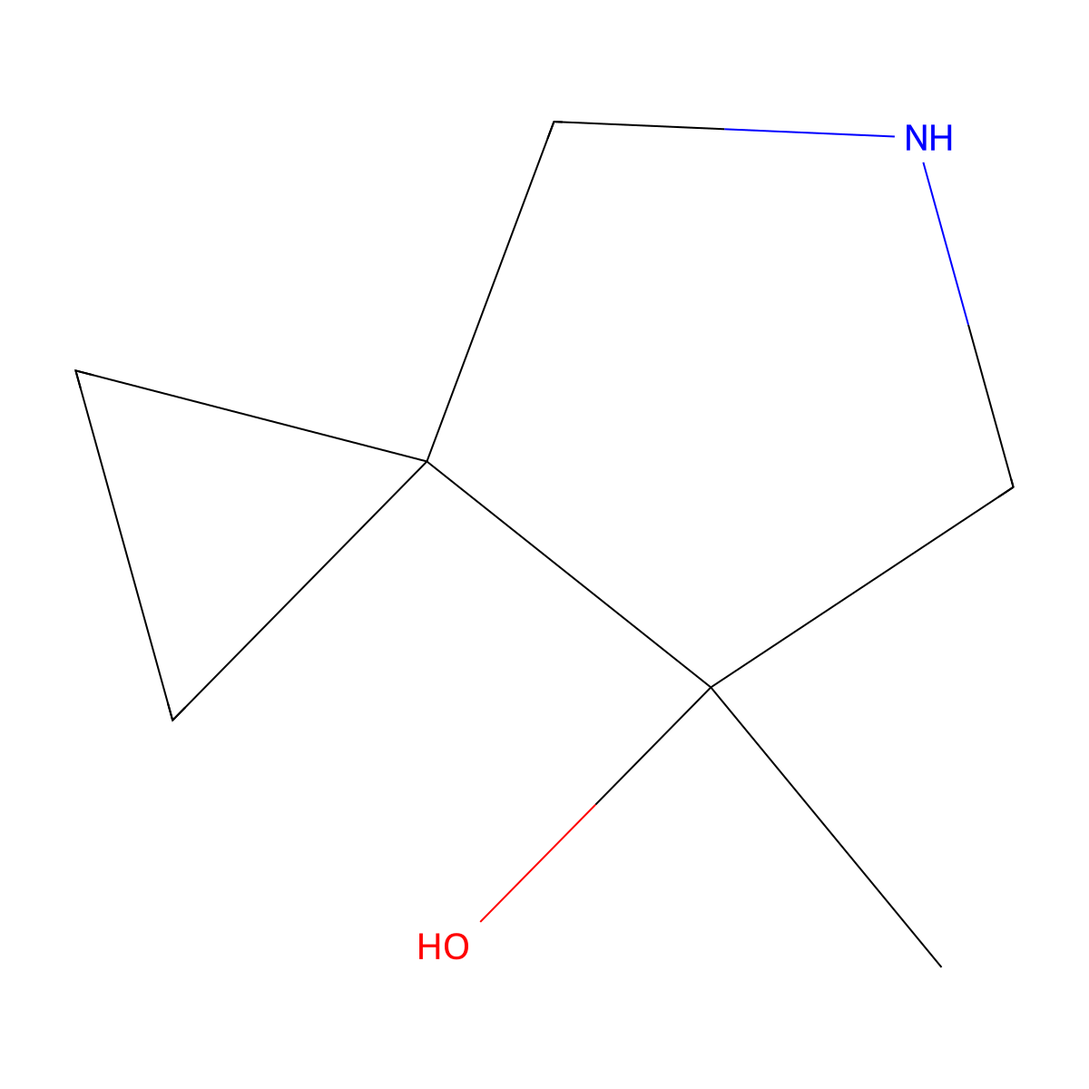 7-Methyl-5-azaspiro[2.4]heptan-7-ol molecular structure, CAS 2741243-25-2
