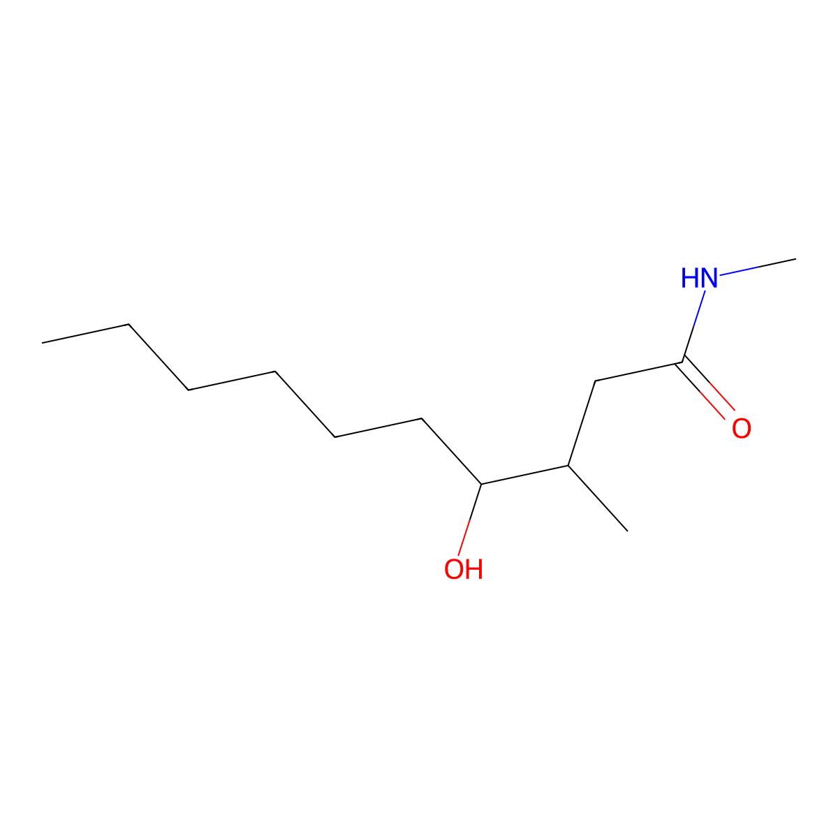4-Hydroxy-N,3-dimethyl decanamide molecular structure, CAS 2741271-12-3